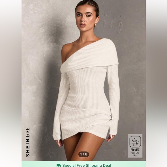 Long sleeve mini dress - Picture 1 of 4